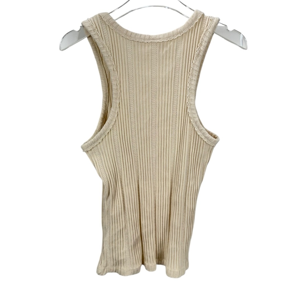 Anthropologie Robin Ribbed Tank Top Ecru XS - Picture 4 of 8